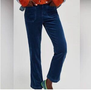 NWOT Free People High Time Velvet Kick Flare Cropped Pants